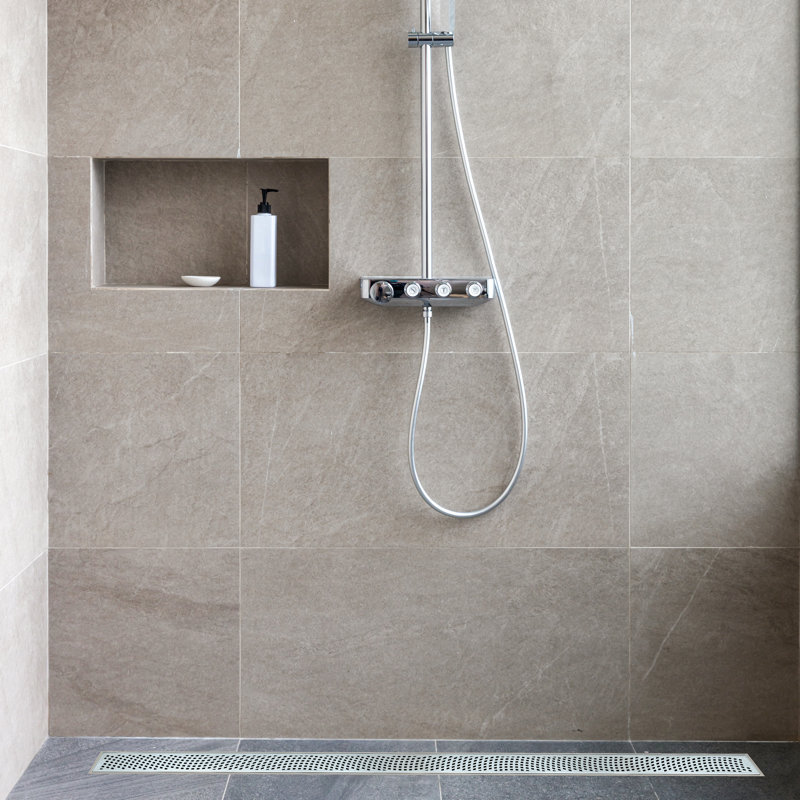 Stainless Steel Linear Shower Drain Wave Grate, 60"