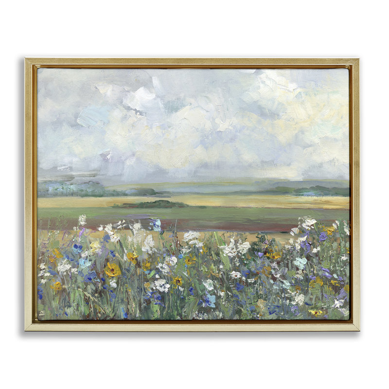 Cadre flottant au-dessus des nuages County Meadow, design par Sally Swatland, H 17 po x l 21 po