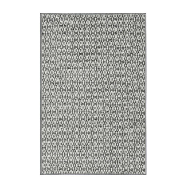 Tapis gris contemporain Seekonk, Rectangle de 3 pi x 5 pi
