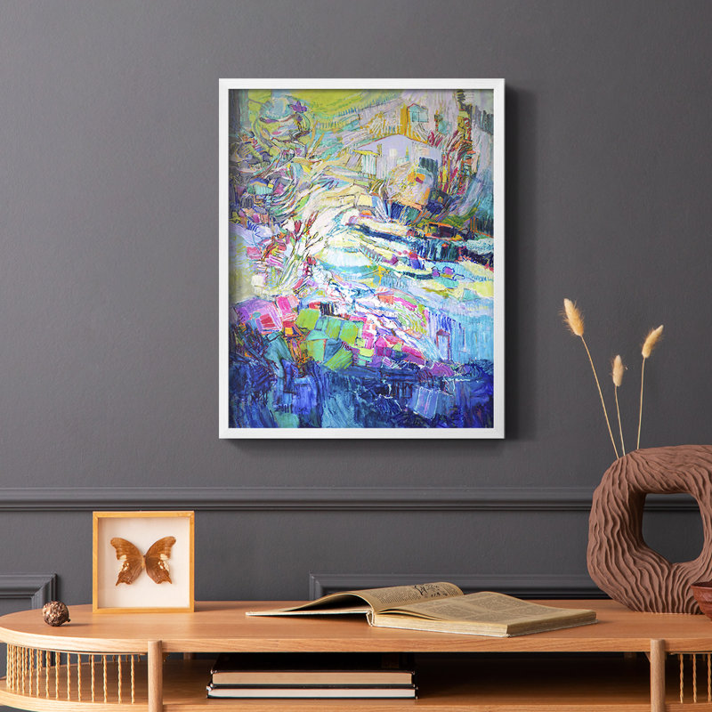 «Gathering up the Goddess III», reproduction encadrée - bois massif, Blanc, H 14 po x l 11 po