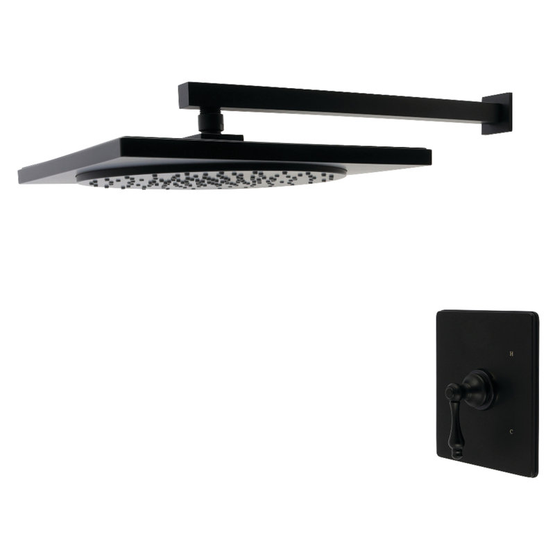 Robinet de douche à pression équilibrée Kingston, Noir mat
