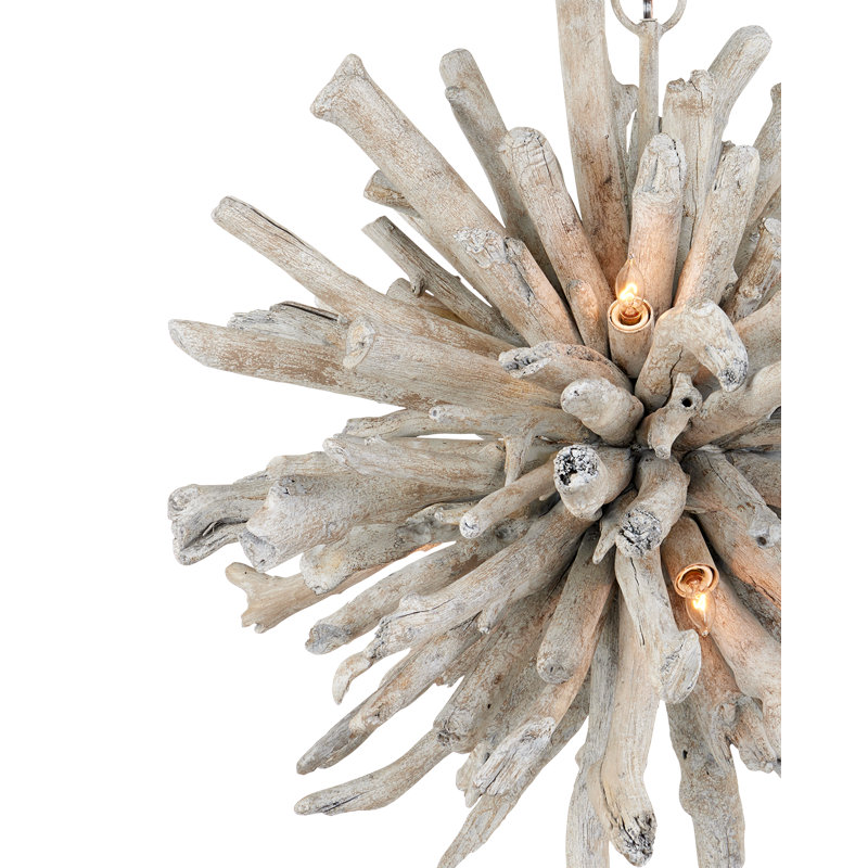Kuka 6 - Light Whitewashed Driftwood Pendant