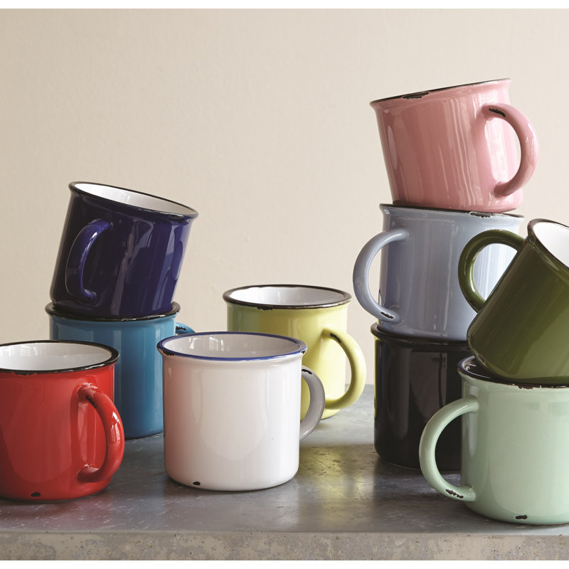 Canvas Home Tinware Stoneware Coffee Mug 16oz, Dark Blue