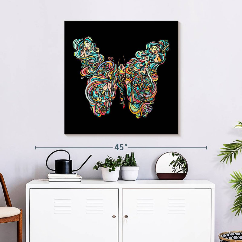 Papillon vibrant Brampt, H 30 po x l 30 po
