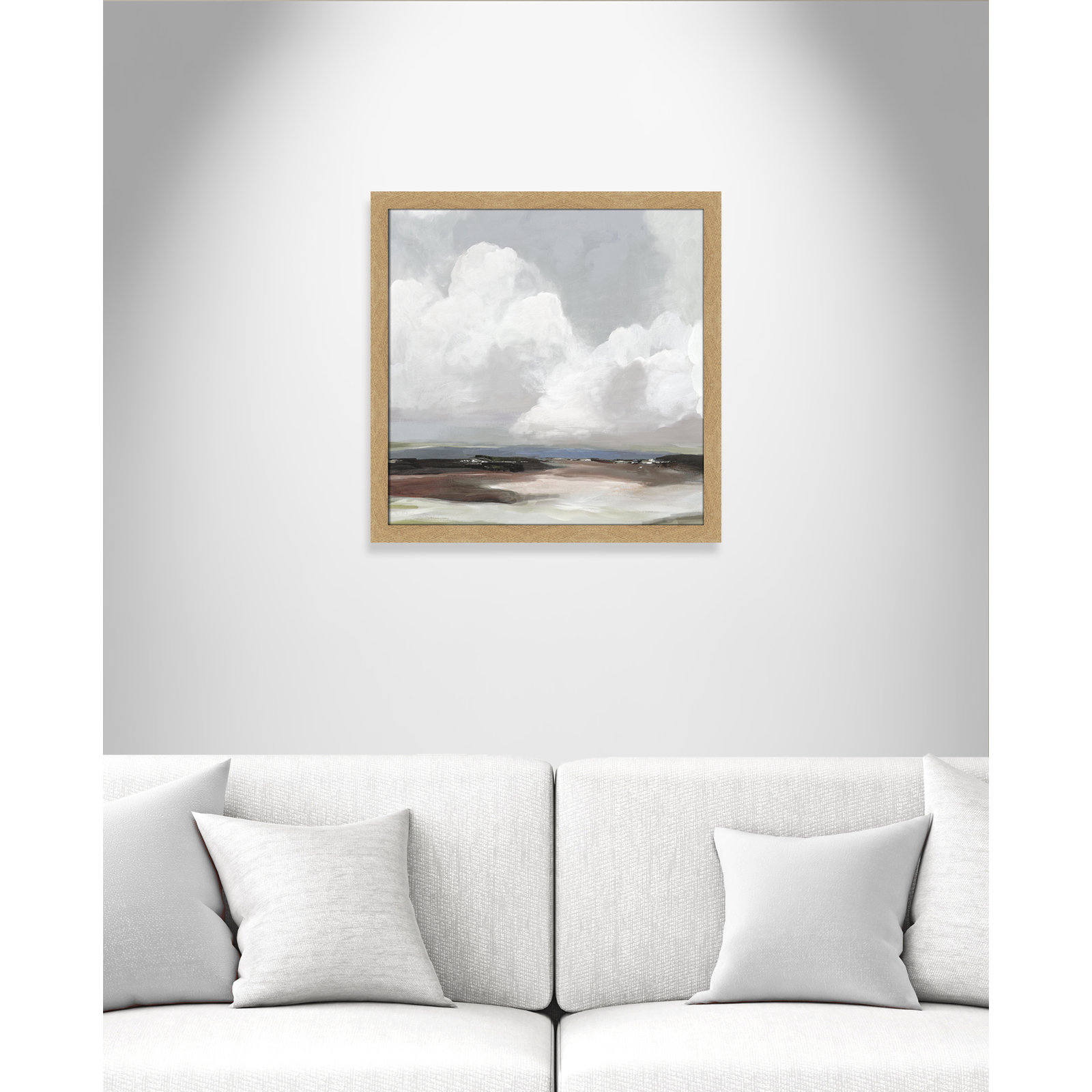 Avron "Morning Air" Painting, 24.5" H x 24.5" W x 1.12" D, Natural Framed