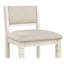 Chaises de salle à manger rembourrées texturées en blanc antique - hauteur du comptoir pour la fondation