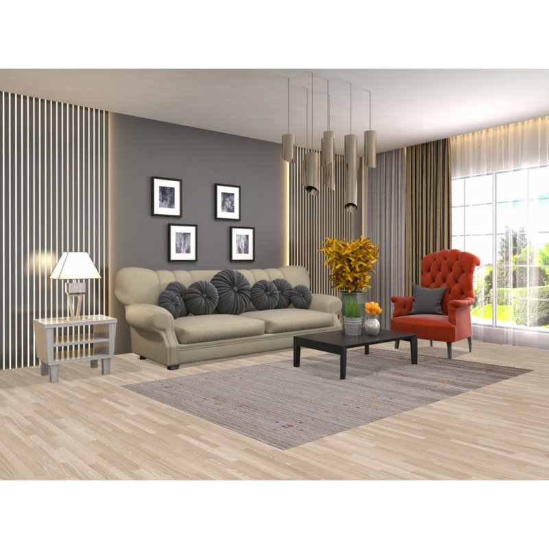 Tapis indien rayé Gabbeh 5 x 8