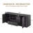 64-Inch Wavy Tv Stand, Rounded Sideboard Storage Cabinet, Wooden Vertical Stripe Cabinet-1882498270