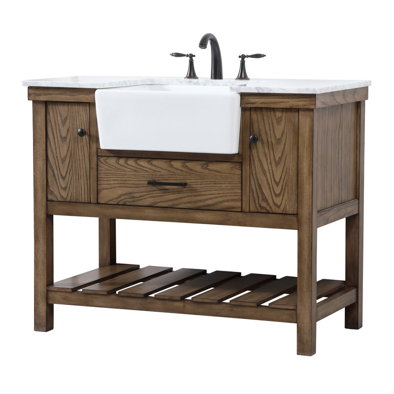 Ensemble de meuble-lavabo simple 42 po Algier, Bois flottant