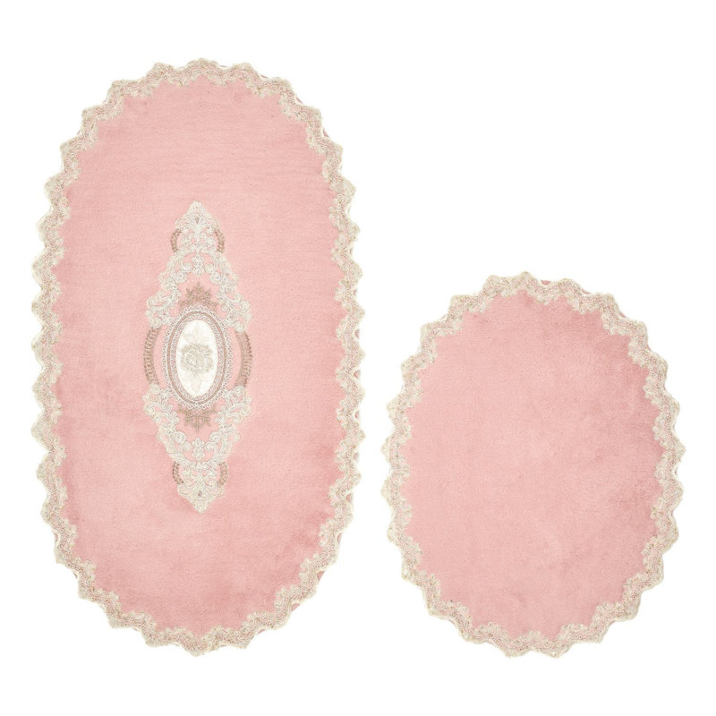 Ensemble de tapis de bain luxueux (2 pièces), 21,7 po x 25,6 po et 25,6 po x 45,3 po | 100% polyester, 1500 g / m², velours de 0,6 po | Dessous antidérapant, antibactérien, facile à nettoyer, lavable en machine à 30 ° C | Parfait pour les salles de