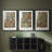 WM MORRIS Series DCCCXCIX  -Custom Framed  Premium Print W Matt - 3 Pieces-687193750-687193752