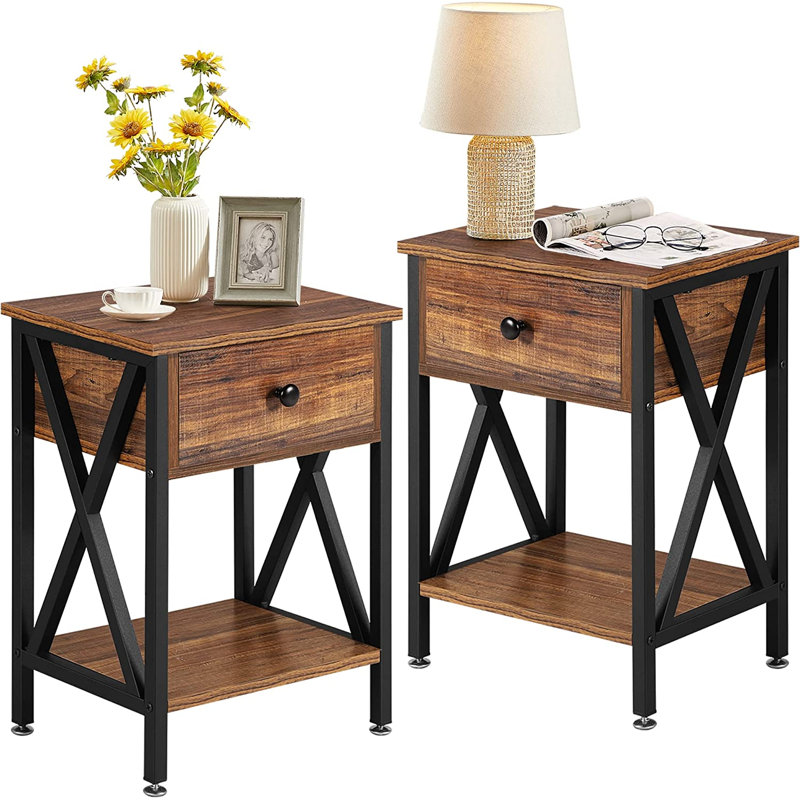 Table de chevet, Brun