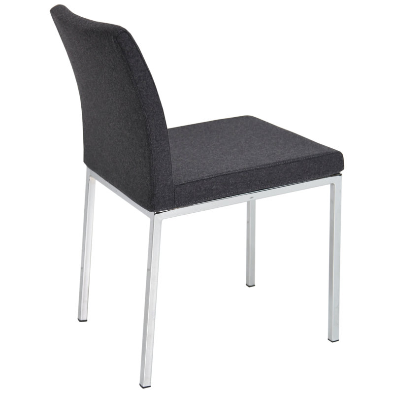Chaise parsons Aria, Simili cuir - noir