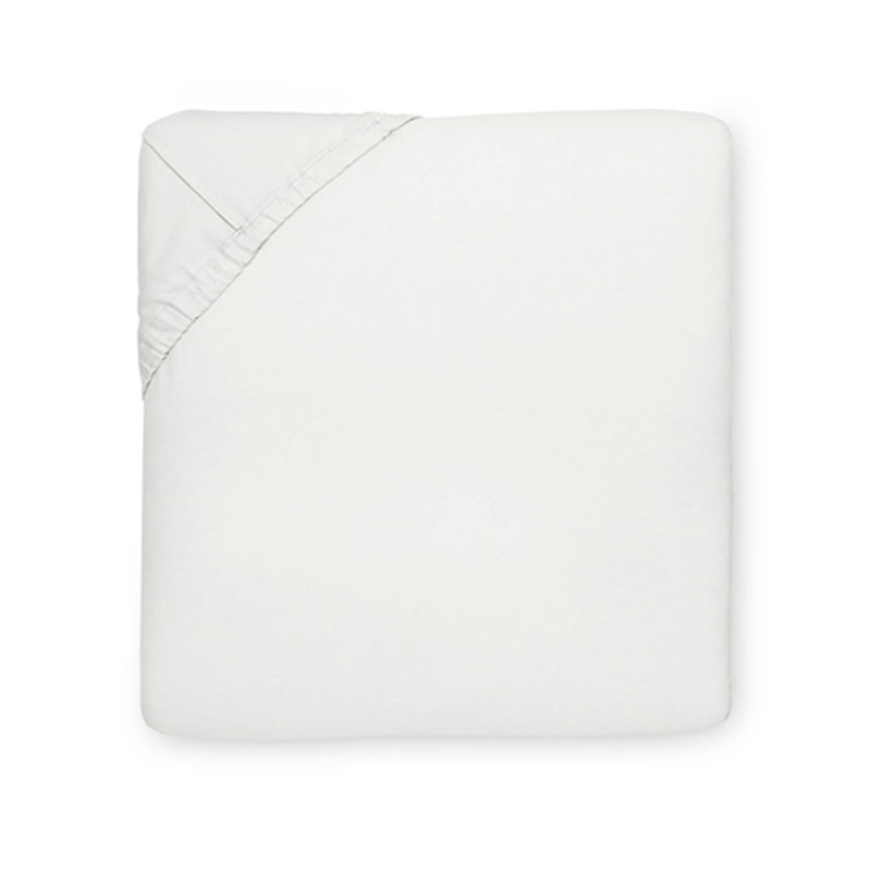 Sereno Percale Fitted Sheet, Ivory, King Fitted Sheet