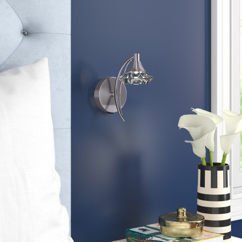 Rivale Armed Sconce, Satin Nickel