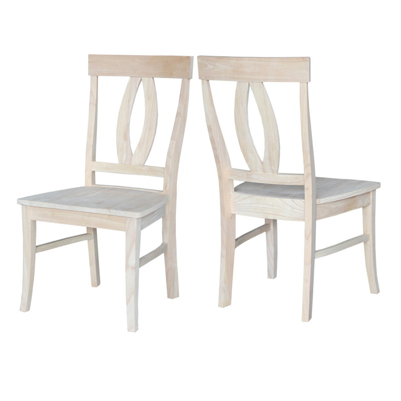 Arite Solid Wood Side Chair, Unfinished