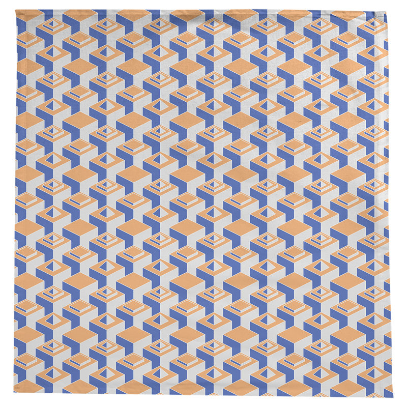 Nappe de gratte-ciels classiques, Orange/bleu