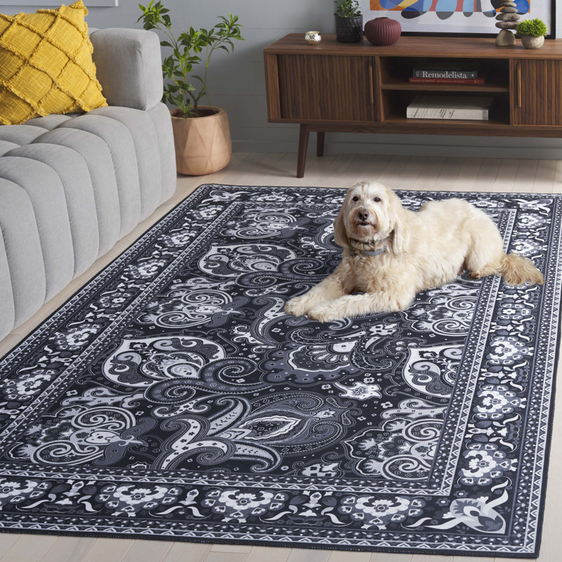 Tapis cachemire lavable à la machine Cartrell, Rectangle de 5 pi x 8 pi