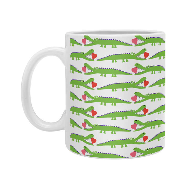 Grande tasse à café alligator love
