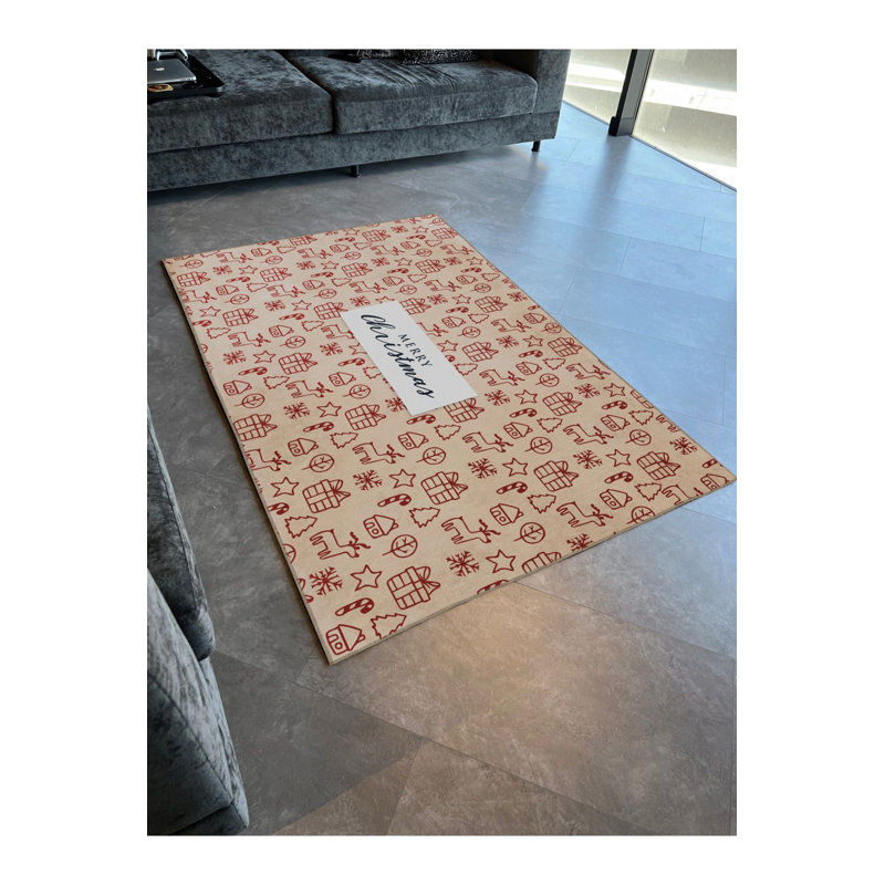 Tapis décoratif lavable à la machine Creative, Rectangle 3 pi 3 po x 4 pi 11 po