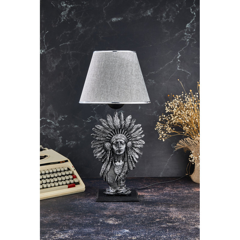 Lampe de table Danyale, gris, Gris clair