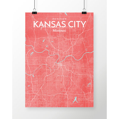 Kansas City Map - No Frame Print