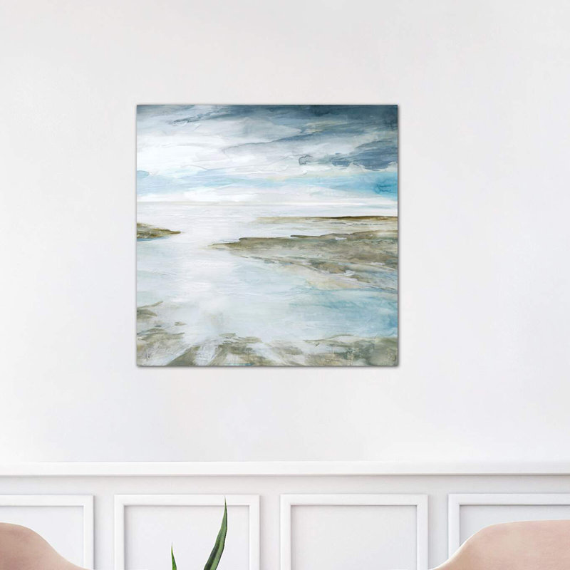 Shimmering Tides 1 Piece Wrapped Canvas Painting, 66.04 cm H x 66.04 cm W x 1.91 cm D