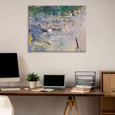 Artsy Quote "Truth is the best defense." By Ward Churchill Gallery Wrapped Canvas