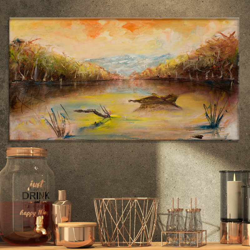 «Nature in Sunset», impression sur toile tendue, H 16 po x l 32 po x P 1 po