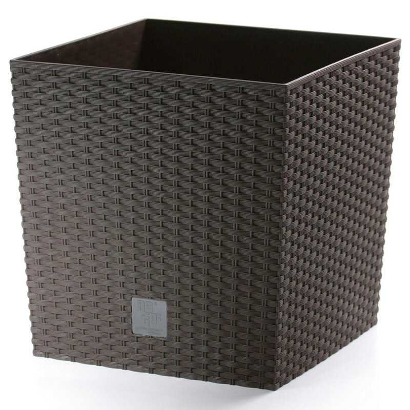 Max Pot Planter, 17cm H x 17cm W x 17cm D, Brown