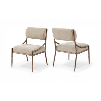 Bastille Chenille Fabric Upholstered Dining Side Chair