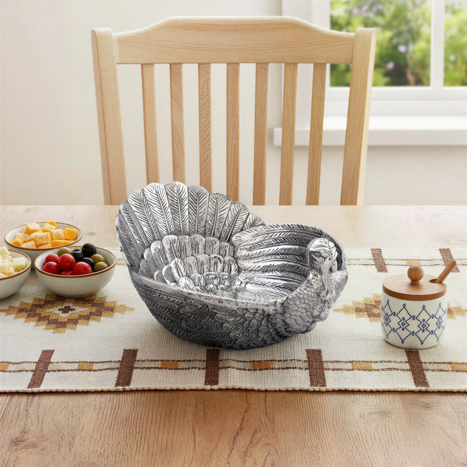 Game Birds Aluminum Salad Bowl