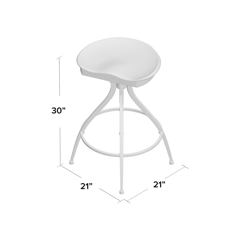 Vlad Metal Adjustable Height Bar Stool, Brown