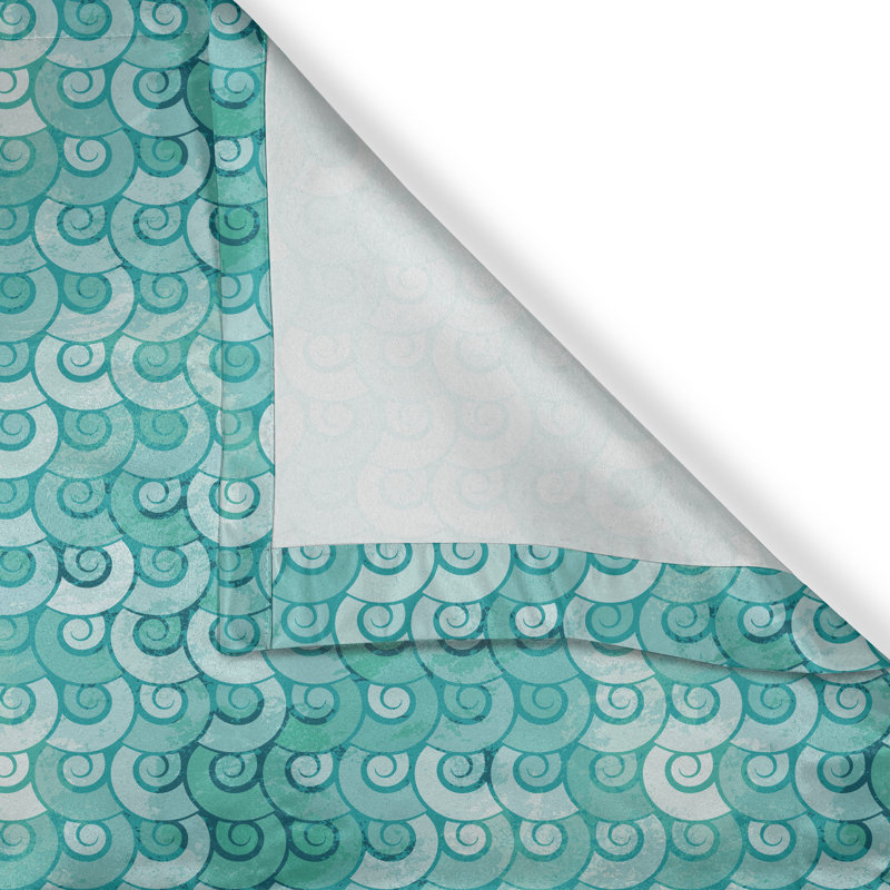 Rideau de fenêtre décoratif à 2 panneaux avec œillets Red Barrel Studio®, 50 po x 84 po, turquoise, L 50 po x L 108 po