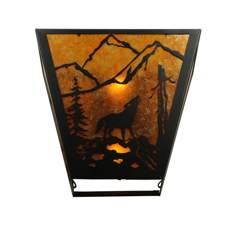 Rustic Lodge 2 - Light Flush Mounted Sconce, Black