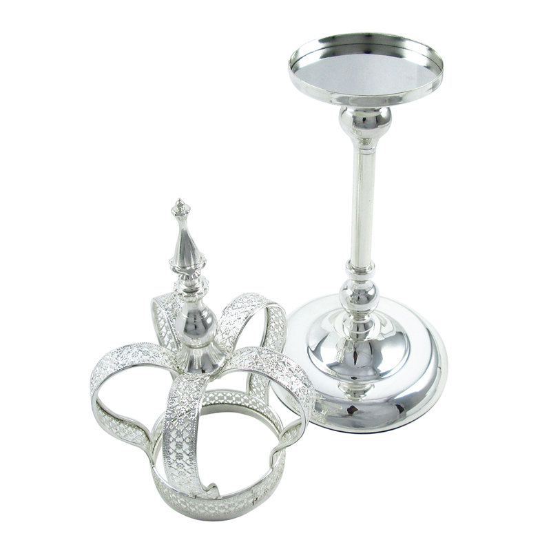 Sculpture couronne royale en métal Shanda, H 20,25 po x l 6 po x P 6 po, Argent