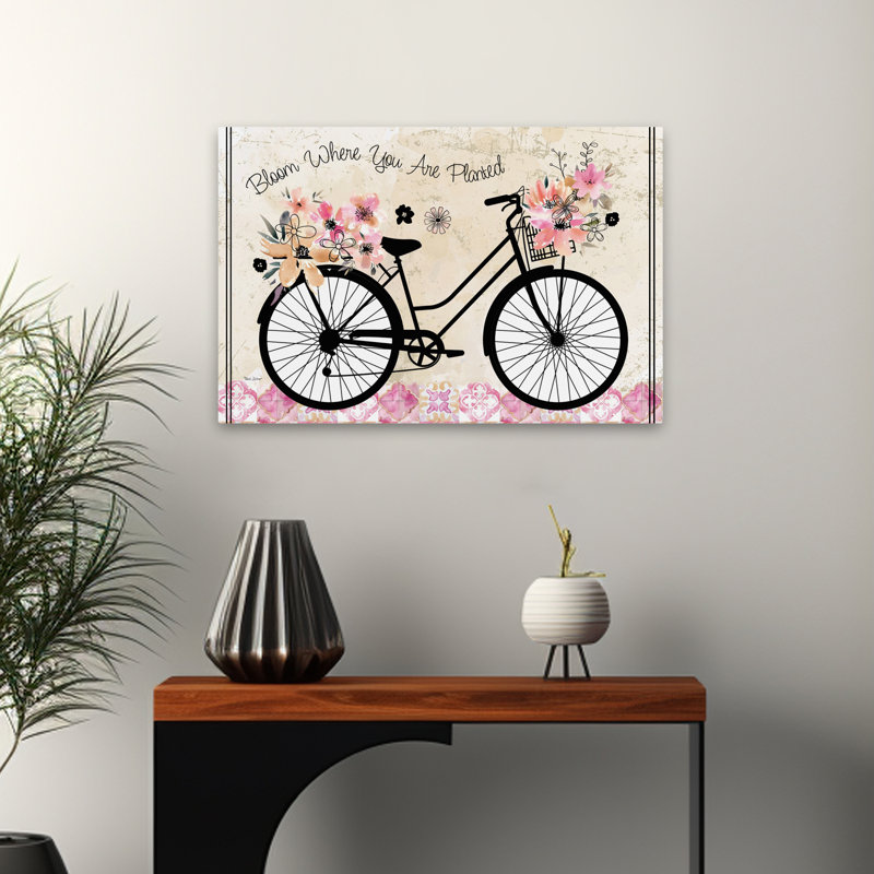 Bloom, où vous êtes, vélo floral, H 24 po x l 16 po