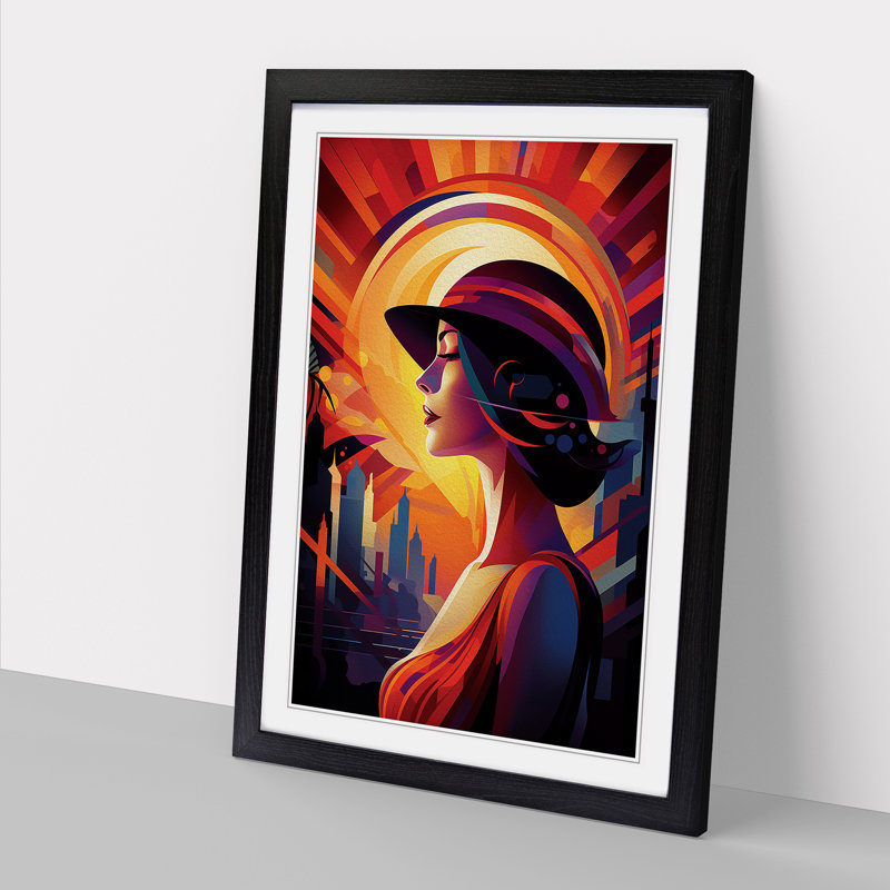 Single Picture Frame Wall Art, 34cm H x 25cm W, Black Framed