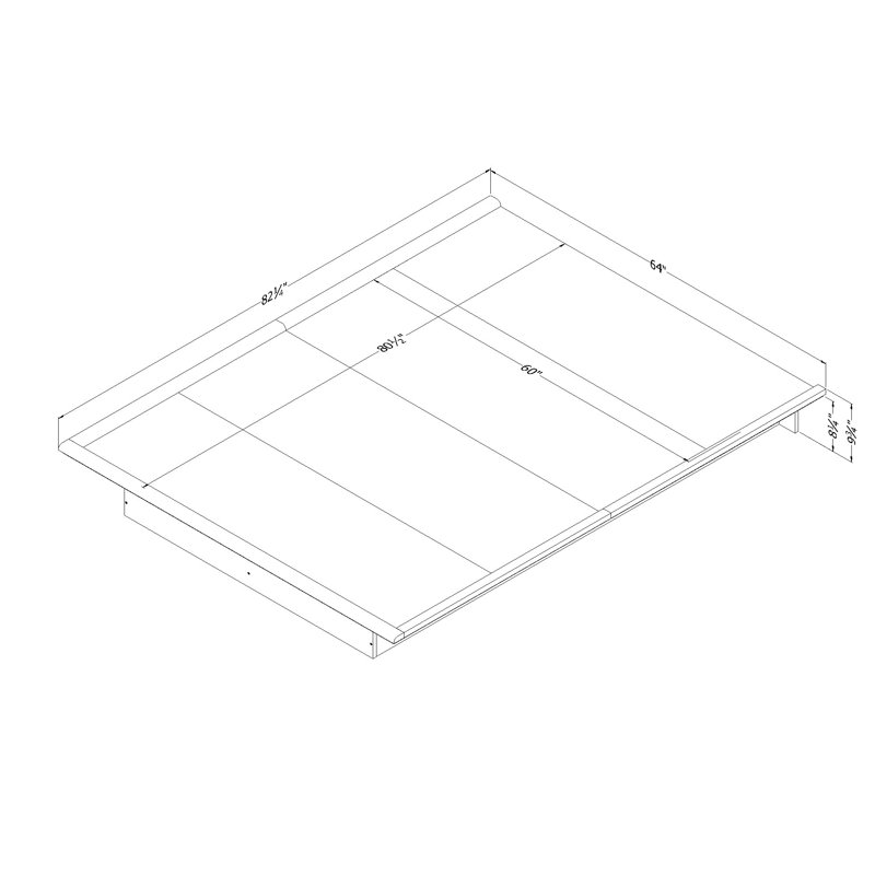 Step One Platform Bed, King, Black