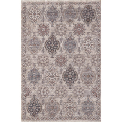 Adele Mosaic Machine Woven Performance Area Rug - Ivory - 5' x 7'8"