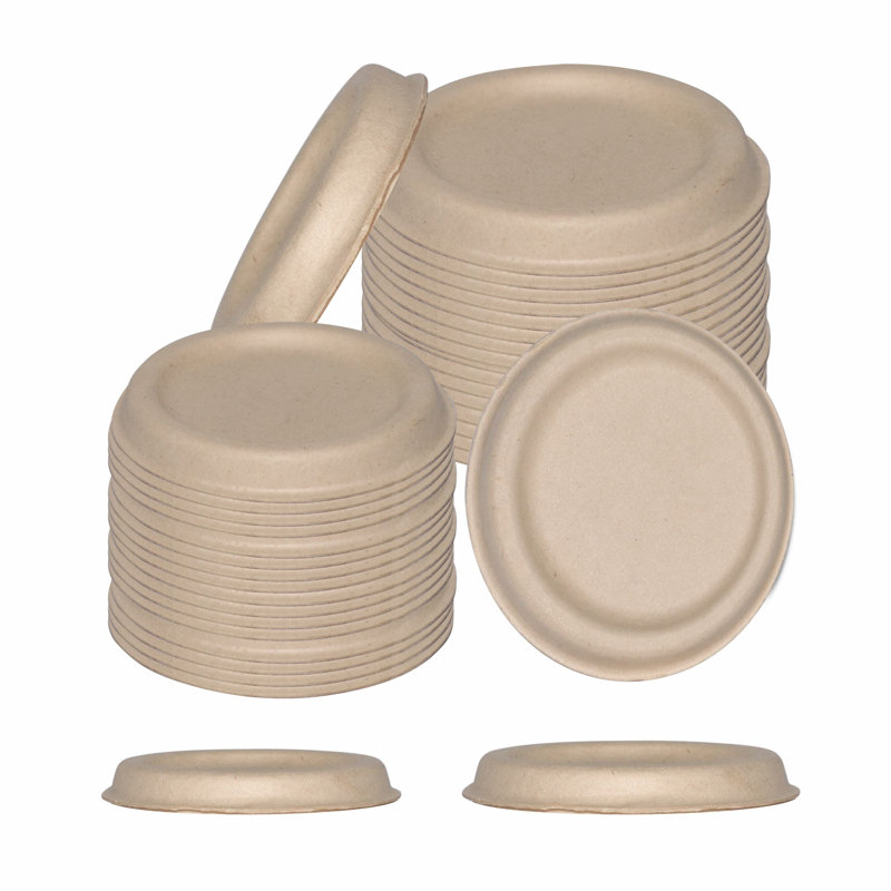4 Oz Compostable Souffle Portion Cups with Fiber Lids 1500 Cups