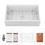 Évier de cuisine 33 "blanc 33 po x 20 po x 10 po en porcelaine blanche