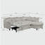 Canapé-lit modulaire avec canapé-lit et méridienne avec rangement 2 en 1 pour canapé de salon Canapé modulaire avec lit escamotable, beige-400343475