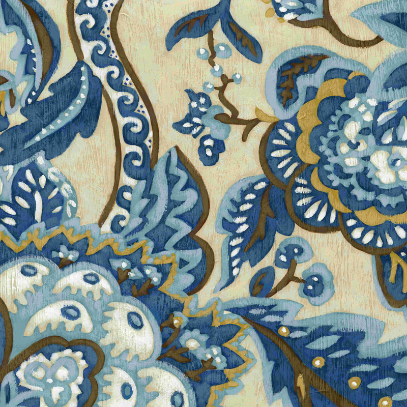 Tapisserie indigo II, H 12 po x l 12 po