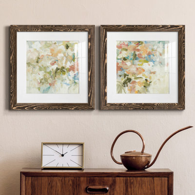 Floral Blush I - ensemble de 2 reproductions d'art sur papier