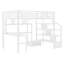 Lit mezzanine double en métal Nixie avec bureau en L, lumières DEL et rangement-116085246
