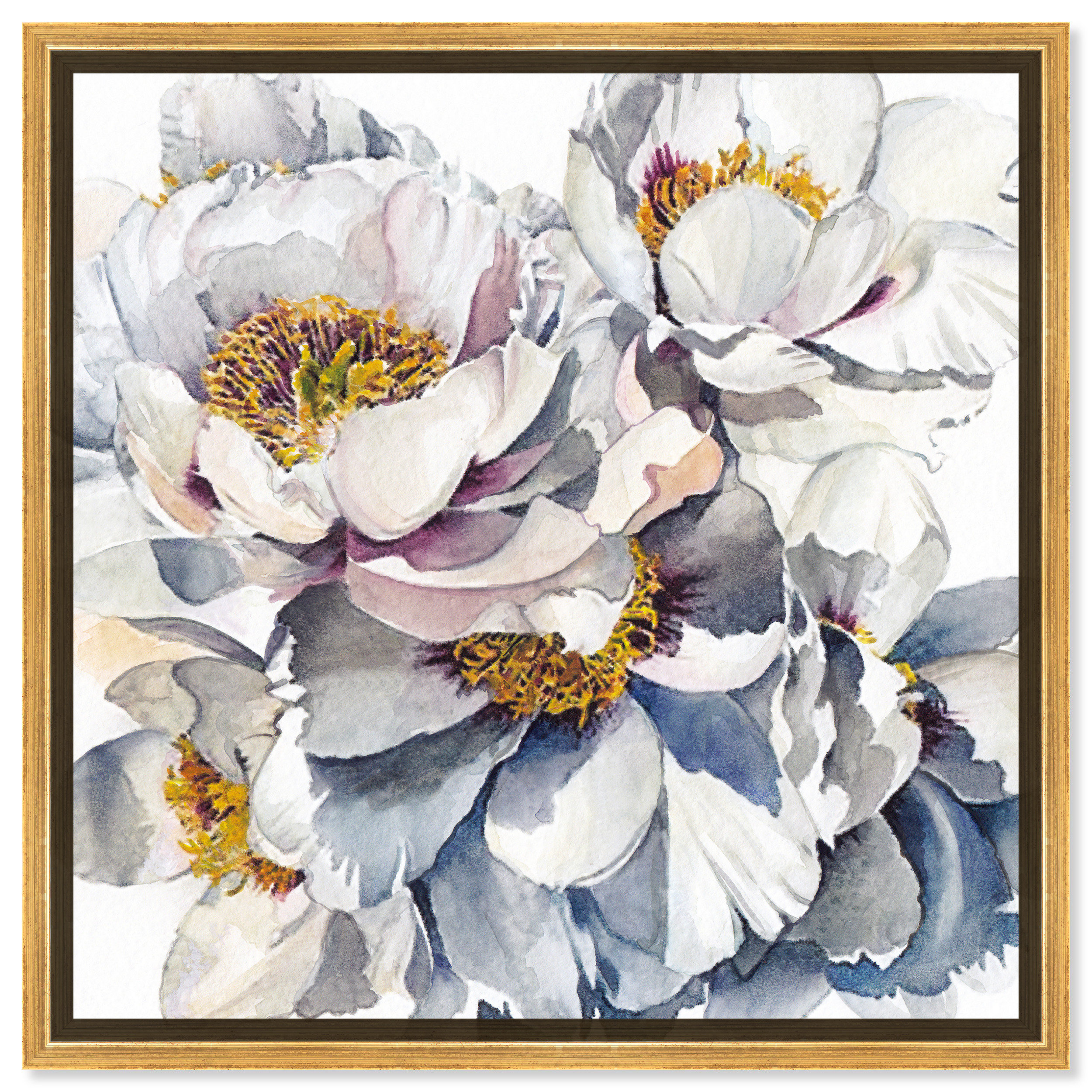 Flo Inspo Paint Flowers Traditional White by Oliver Gal Painting