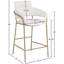 Yara Cream Faux Leather Counter Stool
