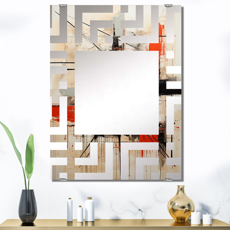 Grand miroir mural Chaos Unleashed II - Collages abstraits MIR131653, 40 po x 30 po