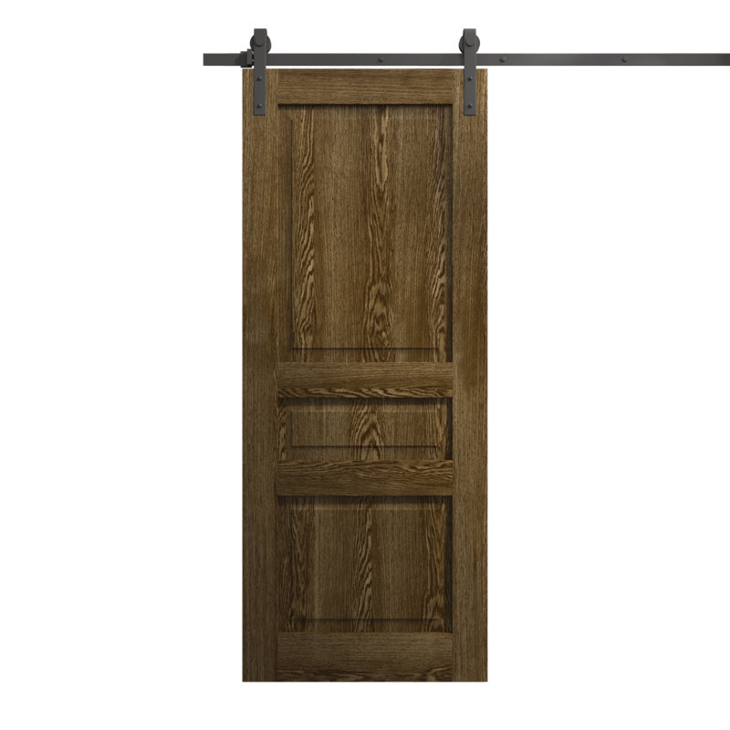 Porte de grange moderne | Ego 5012 | Ensemble de quincaillerie lourde pour rails | Portes intérieures solides, Chêne marbré